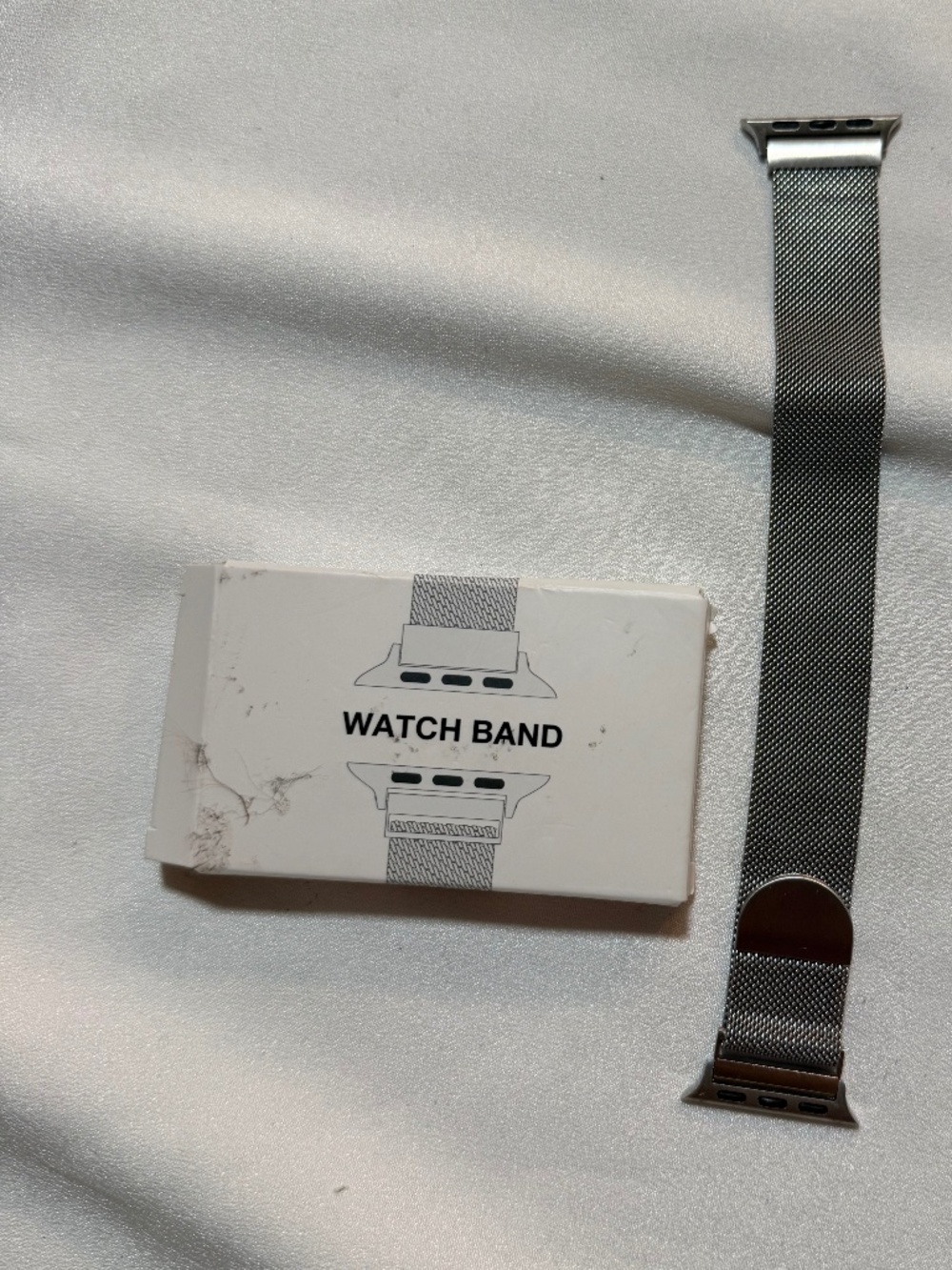 Apple Watch Milanese Loop Band Stainless Steel Mesh Magnetic Silver